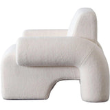 Noa Accent Chair in Ivory Sherpa Fabric Club Chairs LOOMLAN By Diamond Sofa