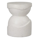 Noah 18 in. Round Terrazzo Garden Stool Outdoor Stools LOOMLAN By Emissary