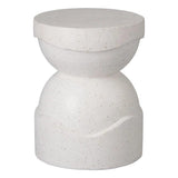 Noah 18 in. Round Terrazzo Garden Stool Outdoor Stools LOOMLAN By Emissary