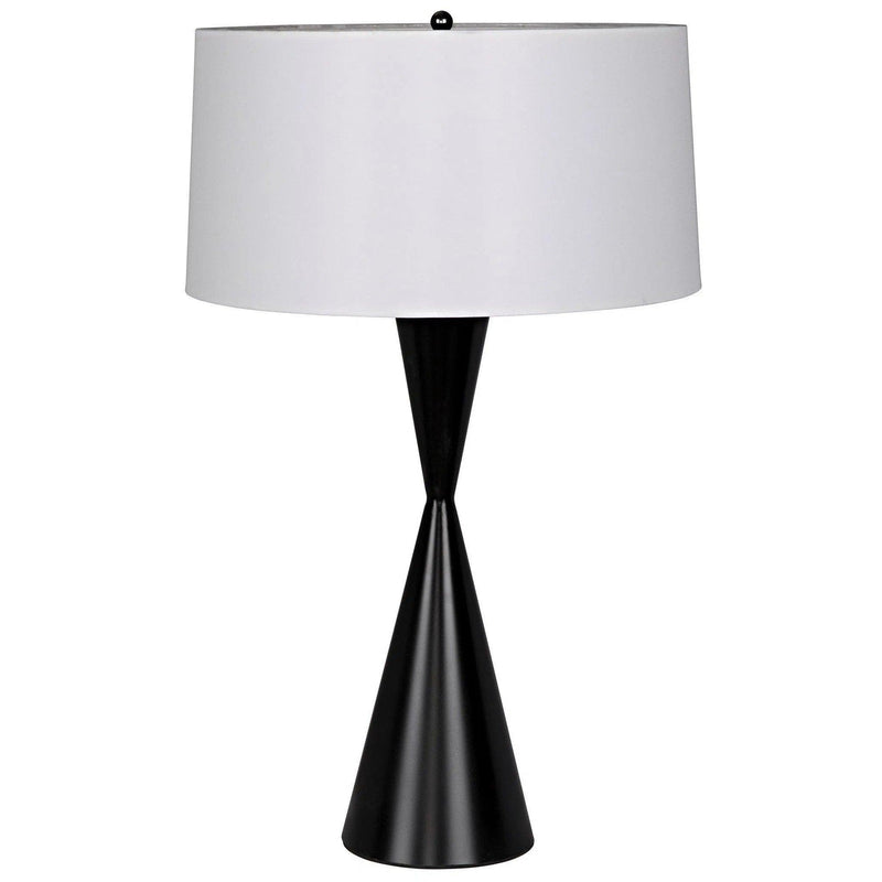 Noble Black Steel Table Lamp with Shade Table Lamps LOOMLAN By Noir