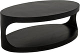 Noir Eclipse Oval Coffee Table With Storage Industrial Steel Coffee Tables LOOMLAN By Noir