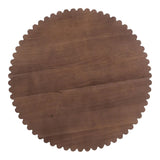 Nomi Wood and Iron Round Brown Cafe Table Coffee Tables LOOMLAN By Moe's Home