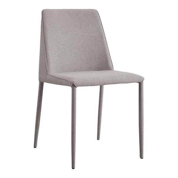 Nora Fabric Grey Dining Chair – Modern Dining Room Furniture Dining Chairs LOOMLAN By Moe's Home