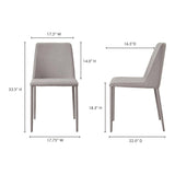 Nora Fabric Grey Dining Chair – Modern Dining Room Furniture Dining Chairs LOOMLAN By Moe's Home