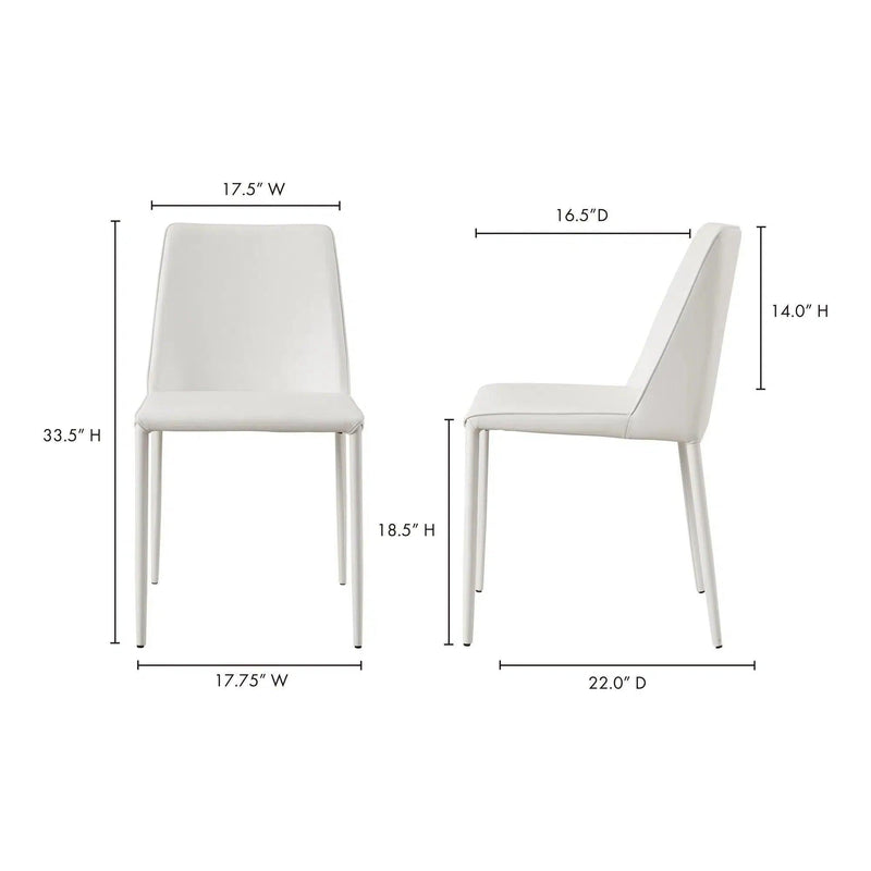 Nora Vegan Leather Upholstered Armless Dining Chair (Set Of 2)