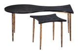 Norden Coffee Table Set (2-Piece) Black & Bronze Coffee Tables LOOMLAN By Zuo Modern