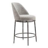 Nordhavn Steel Gray Swivel Counter Stool Counter Stools LOOMLAN By Zuo Modern