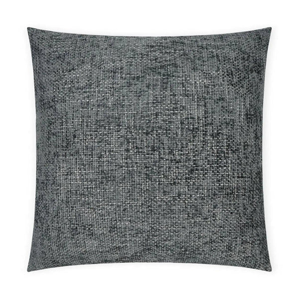 Norse Slate Solid Textured Grey Large Throw Pillow With Insert Throw Pillows LOOMLAN By D.V. Kap