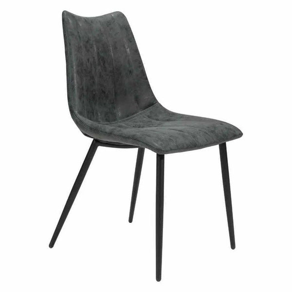 Norwich Dining Chair (Set of 2) Vintage Black Dining Chairs LOOMLAN By Zuo Modern
