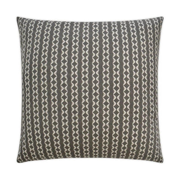 Notch Greystone Grey Throw Pillow With Insert Throw Pillows LOOMLAN By D.V. Kap