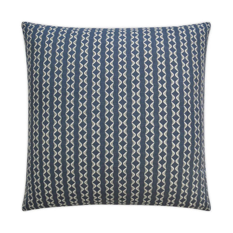 Notch Indigo Blue Throw Pillow With Insert Throw Pillows LOOMLAN By D.V. Kap