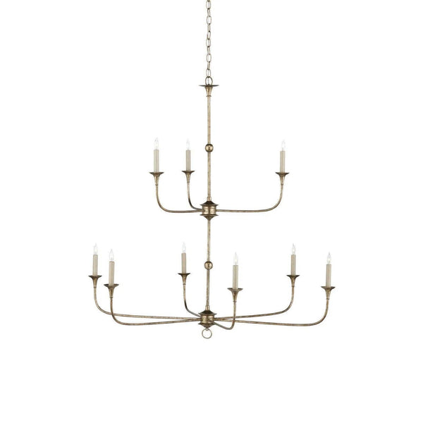 Nottaway Bronze Large Two-Tier Chandelier Chandeliers LOOMLAN By Currey & Co