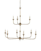 Nottaway Bronze Large Two-Tier Chandelier Chandeliers LOOMLAN By Currey & Co