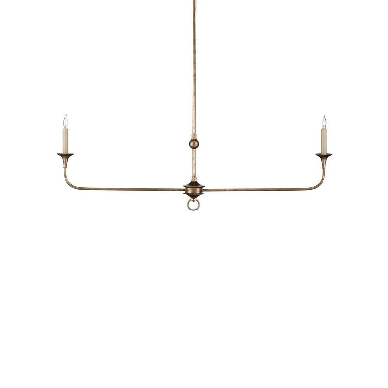 Nottaway Bronze Linear Chandelier Chandeliers LOOMLAN By Currey & Co