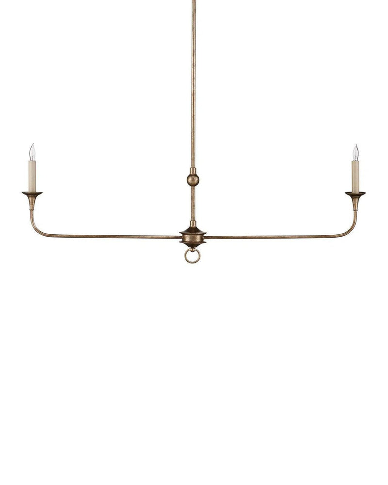 Nottaway Bronze Linear Chandelier Chandeliers LOOMLAN By Currey & Co