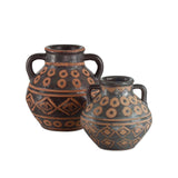 Nought Terracotta Coffee Brown Vase (Set of 2) Vases & Jars LOOMLAN By Currey & Co