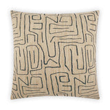 Novato Jute Brown Throw Pillow With Insert Throw Pillows LOOMLAN By D.V. Kap