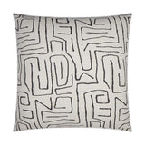 Novato Onyx Abstract White Black Large Throw Pillow With Insert Throw Pillows LOOMLAN By D.V. Kap