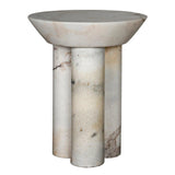 Nox Marble Round Side Table Side Tables LOOMLAN By Noir