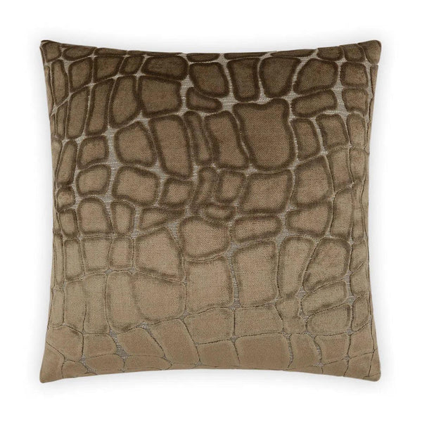 Nubia Chocolate Brown Throw Pillow With Insert Throw Pillows LOOMLAN By D.V. Kap