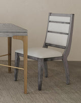 Nylah Wood Grey Armless Dining Chair Dining Chairs LOOMLAN By Bassett Mirror