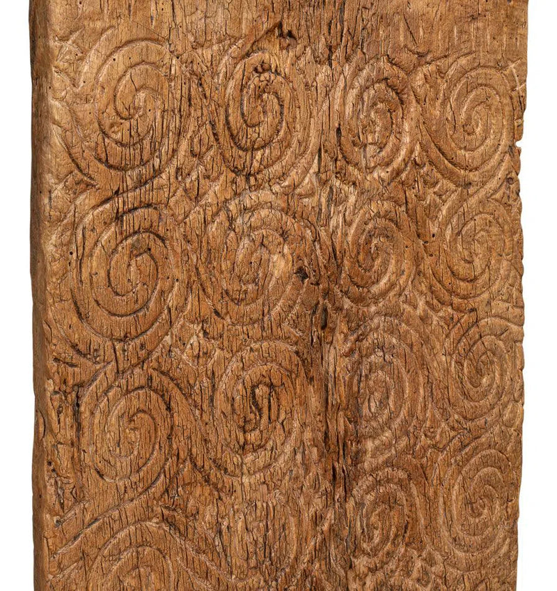 O'kelly Natural Wood and Metal Carved Panel Room Dividers LOOMLAN By Sarreid