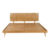 O2 Natural Wood Bed Beds LOOMLAN By Moe's Home