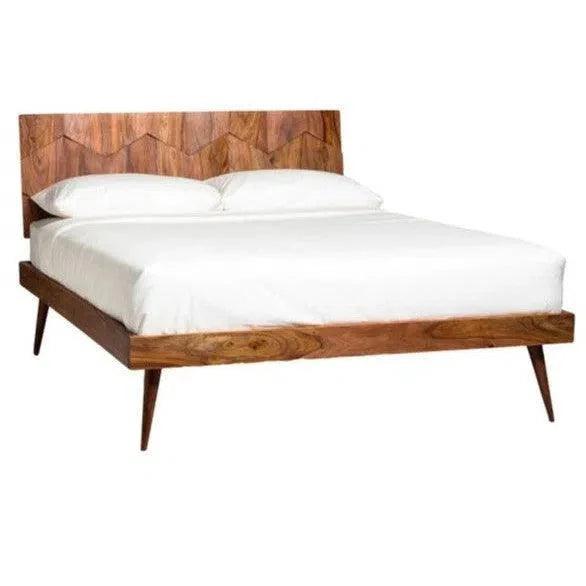 O2 Natural Wood Platform Bed Frame Beds LOOMLAN By Moe's Home