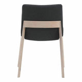 Oak Dining Chair Dark Grey (Set Of 2) Grey Mid-Century Modern Dining Chairs LOOMLAN By Moe's Home