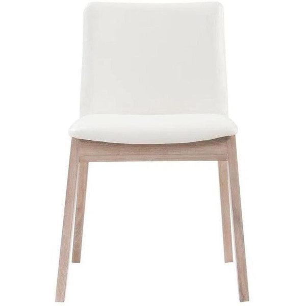 Oak Dining Chair White (Set Of 2) White Mid-Century Modern Dining Chairs LOOMLAN By Moe's Home