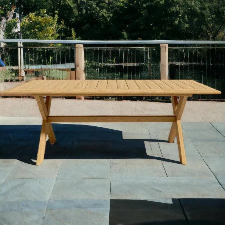 Oakville Rectangular Outdoor Teak Dining Table Outdoor Dining Tables LOOMLAN By HiTeak