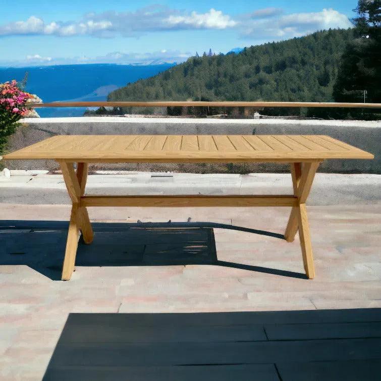 Oakville Rectangular Outdoor Teak Dining Table Outdoor Dining Tables LOOMLAN By HiTeak