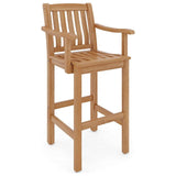 Oasis Teak Outdoor Bar Armchair Outdoor Bar Stools LOOMLAN By HiTeak