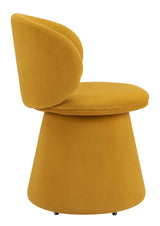 Oblic Orange Swivel Armless Dining Chair Dining Chairs LOOMLAN By Zuo Modern