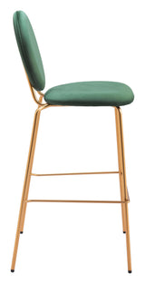 Odessa Green and Gold Barstool (Set of 2) Bar Stools LOOMLAN By Zuo Modern