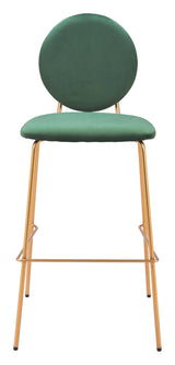 Odessa Green and Gold Barstool (Set of 2) Bar Stools LOOMLAN By Zuo Modern