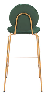 Odessa Green and Gold Barstool (Set of 2) Bar Stools LOOMLAN By Zuo Modern