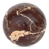 Odessa Sphere Red Levanto Marble Tabletop Accent Statues & Sculptures LOOMLAN By Moe's Home