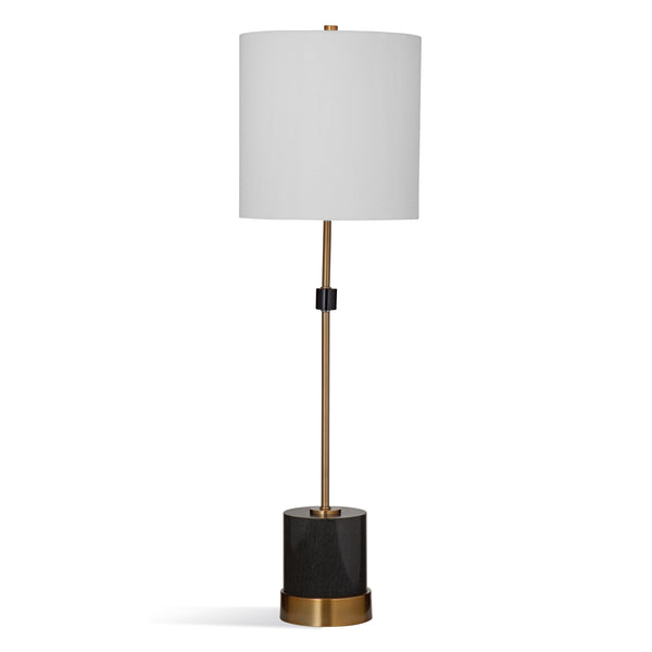 Ogden Metal and Marble Black Table Lamp Table Lamps LOOMLAN By Bassett Mirror