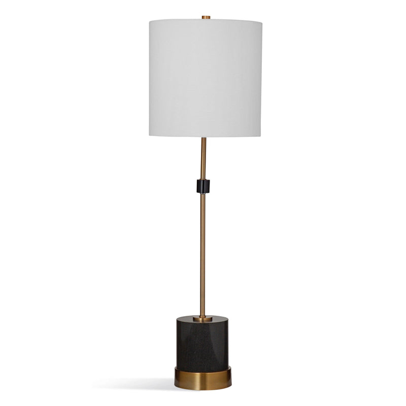 Ogden Metal and Marble Black Table Lamp Table Lamps LOOMLAN By Bassett Mirror