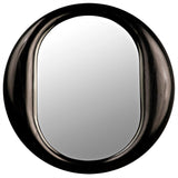 Oh Mirror, Charcoal Black Round Wall Mirror Wall Mirrors LOOMLAN By Noir