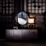 Oh Mirror, Charcoal Black Round Wall Mirror Wall Mirrors LOOMLAN By Noir