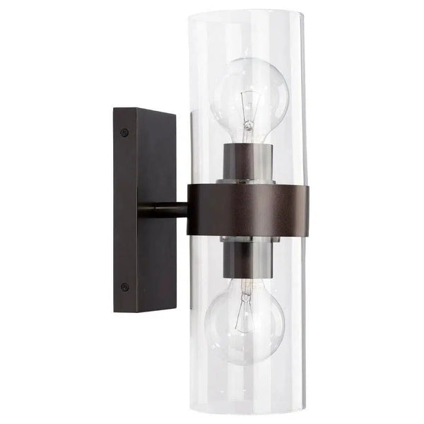 Oil Rubbed Bronze and Clear Glass Chatham Wall Sconce Wall Sconces LOOMLAN By Jamie Young