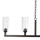 Oil Rubbed Bronze Dining Room Linear 6 Light Chandelier Chandeliers LOOMLAN By Jamie Young