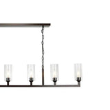 Oil Rubbed Bronze Dining Room Linear 6 Light Chandelier Chandeliers LOOMLAN By Jamie Young