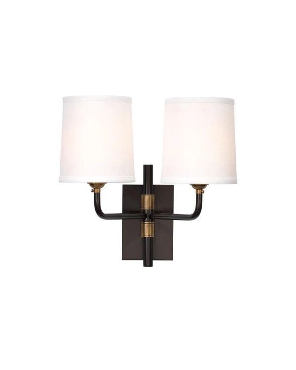 Oil Rubbed Bronze Lawton Double Arm Wall Sconce Wall Sconces LOOMLAN By Jamie Young