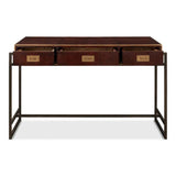 Old Brown Leather Desk Home Office Desks LOOMLAN By Sarreid