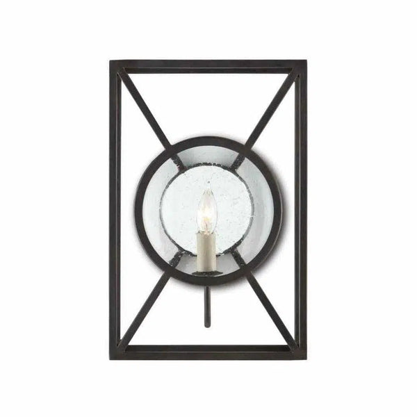 Old Iron Beckmore Black Wall Sconce Lillian August Collection Wall Sconces LOOMLAN By Currey & Co