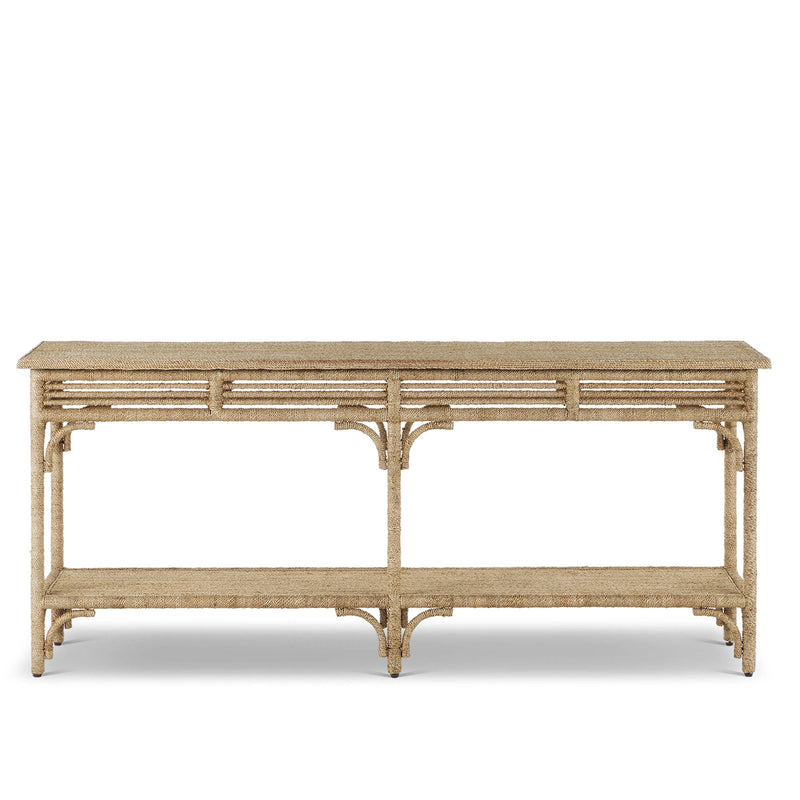 Olisa Large Rope Console Table Side Tables LOOMLAN By Currey & Co