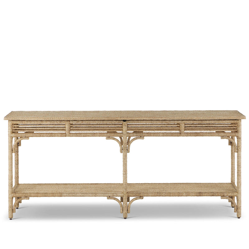 Olisa Large Rope Console Table Side Tables LOOMLAN By Currey & Co